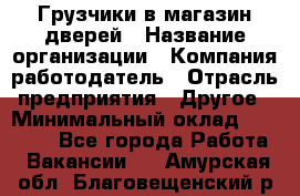 Грузчики в магазин дверей › Название организации ­ Компания-работодатель › Отрасль предприятия ­ Другое › Минимальный оклад ­ 17 000 - Все города Работа » Вакансии   . Амурская обл.,Благовещенский р-н